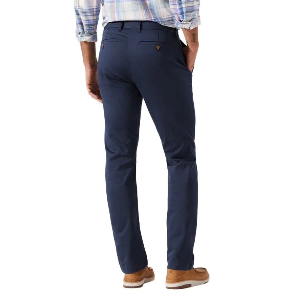 Tommy Bahama Boracay Flat Front Chino Pants Mens 32 x 32 Maritime Navy Blue - Picture 2 of 12